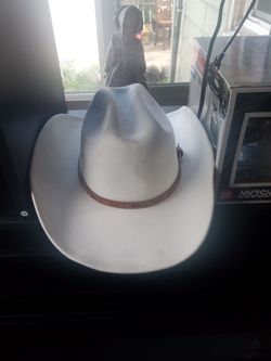 White fashion hat
