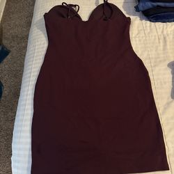 wine color dress