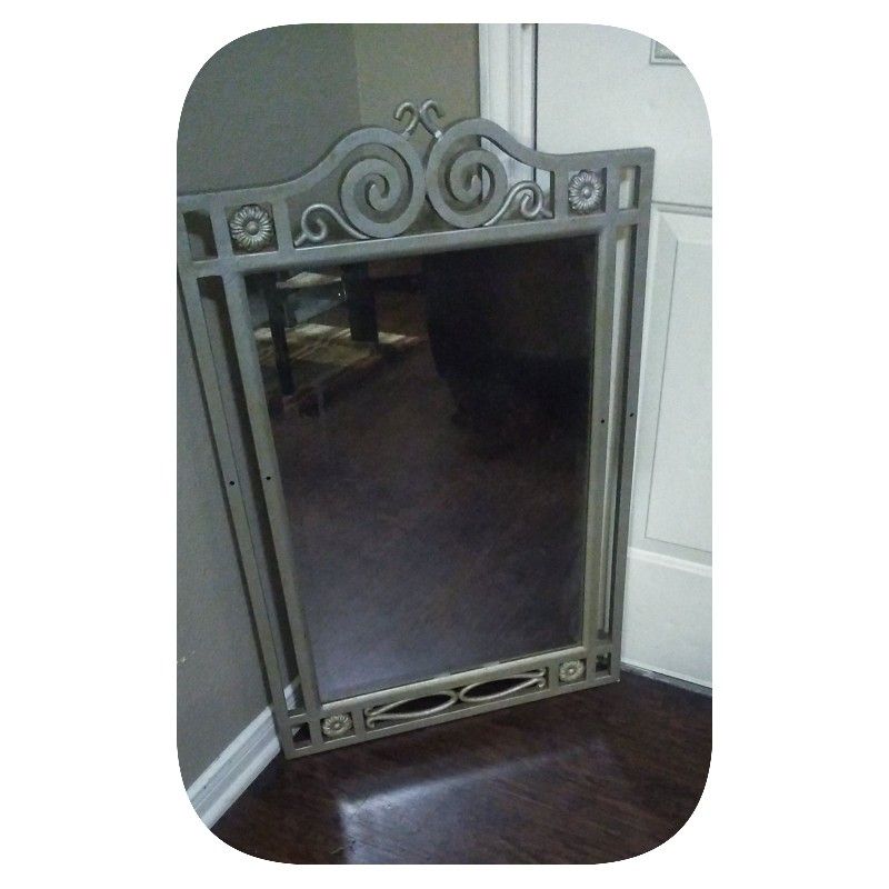 Antique Iron Mirror