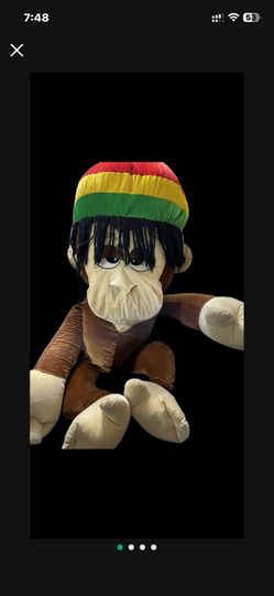 Gigantic 6 Foot Stuffed Jamaican Monkey