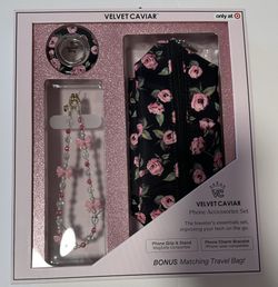 VELVET CAVIAR Phone Accessories Set - Pink Rose Floral