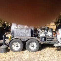 Kettle Trailer Hot Tar Roofing With Hot Box Storage Pump For Tar Distribution 