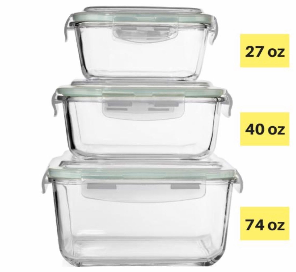 Razab 6 pc. Glass Containers