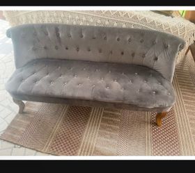 Suede gray designer sofa