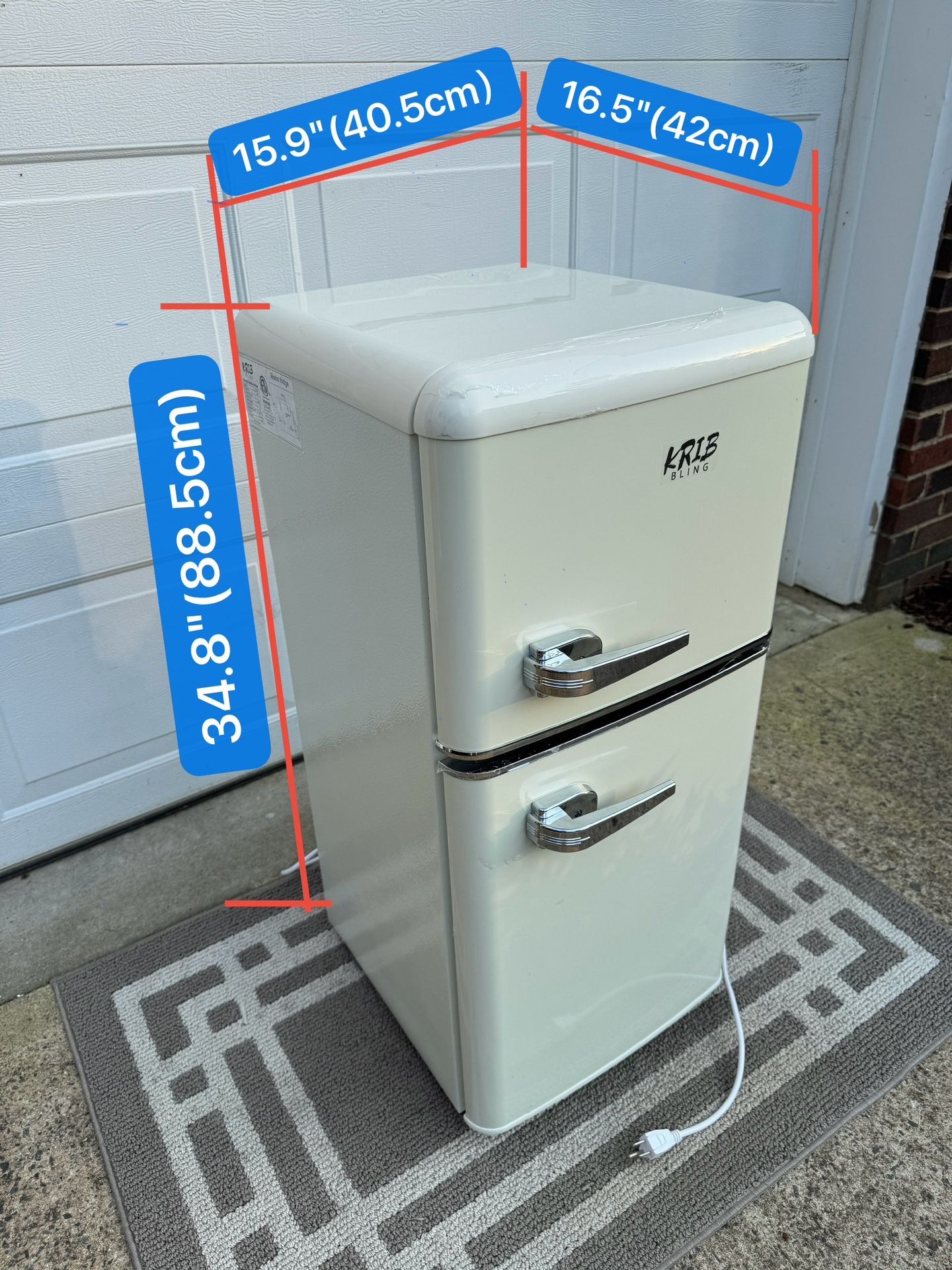 New 3.5 Cu.Ft KRIB BLING vintage refrigerator