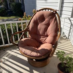 Rattan High Back Papasan Chair