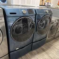 Samsung Blue Washer and dryer set electric