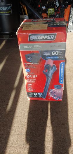 Snapper 60v brushless hand blower lighter and quieter 120 mph