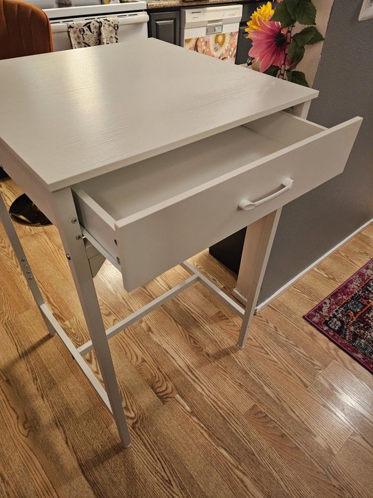 Tall White Table 