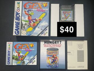 Gex 3: Deep Pocket Gecko (Game Boy Color, 1999) CIB w/ Manual and Inserts
