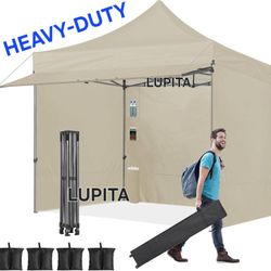 10x10 Pop Up Canopy Heavy Duty Party Tent with Removable Awning and Sidewalls,Easy Up Outdoor Wedding Commercial Canopy,Gazebo All Season Waterproof 