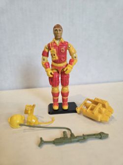 G.I. Joe Blowtorch V1 100% Complete 1984 Hasbro Vintage Action Figure
