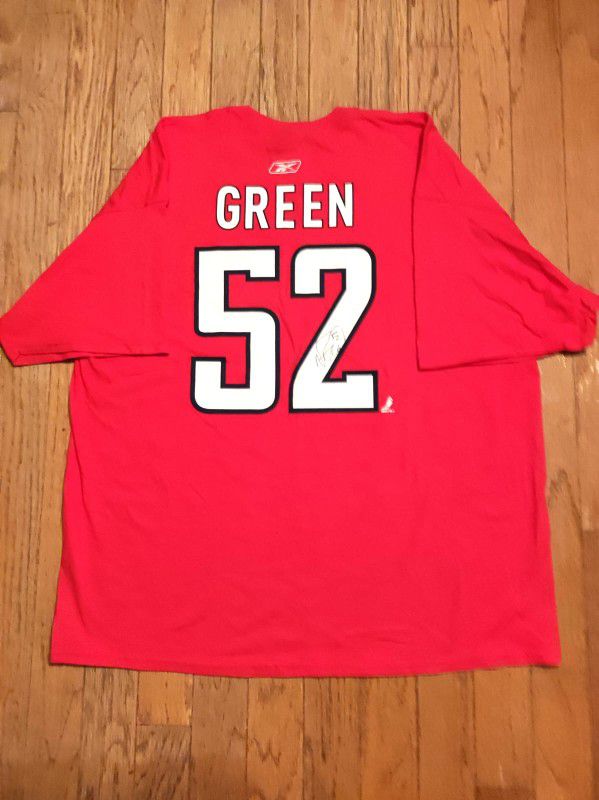 NEW Signed NHL Washington CAPITALS Mike Green #52 T-shirt by REEBOK Men’s XXl