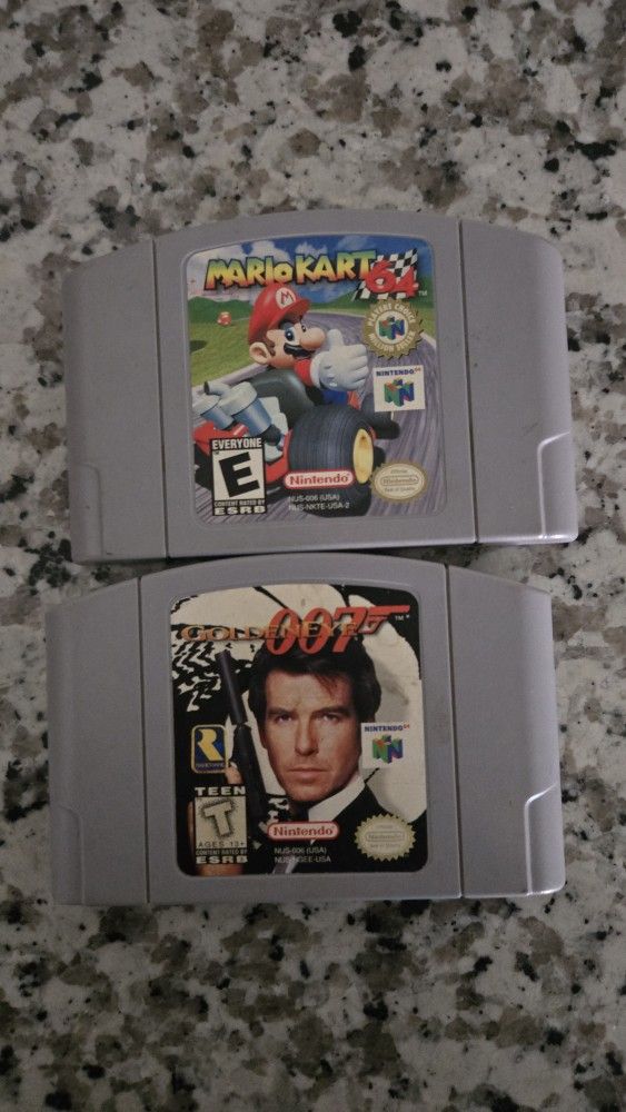 Nintendo 64 Games Mario Kart And Golden Eye