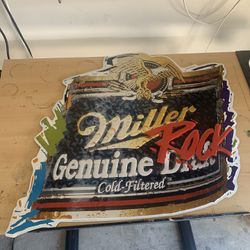 Vintage Miller Genuine Draft Tin Sign 