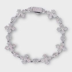 Cross Moissanite Bracelet