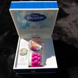 Brand New - Disney Frozen digital watch by Accutime with a pink silicone band