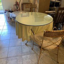 Antique iron table and chairs