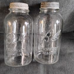 Half Gallon, Ball Mason Jars, With Original Lead Lids