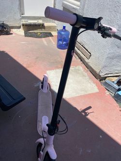 Pink electric scooter