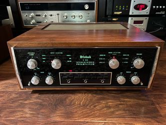 Vintage McIntosh C28 Solid State Stereo Preamplifier w/ Walnut Cabinet & Original Box - Serial AS4220