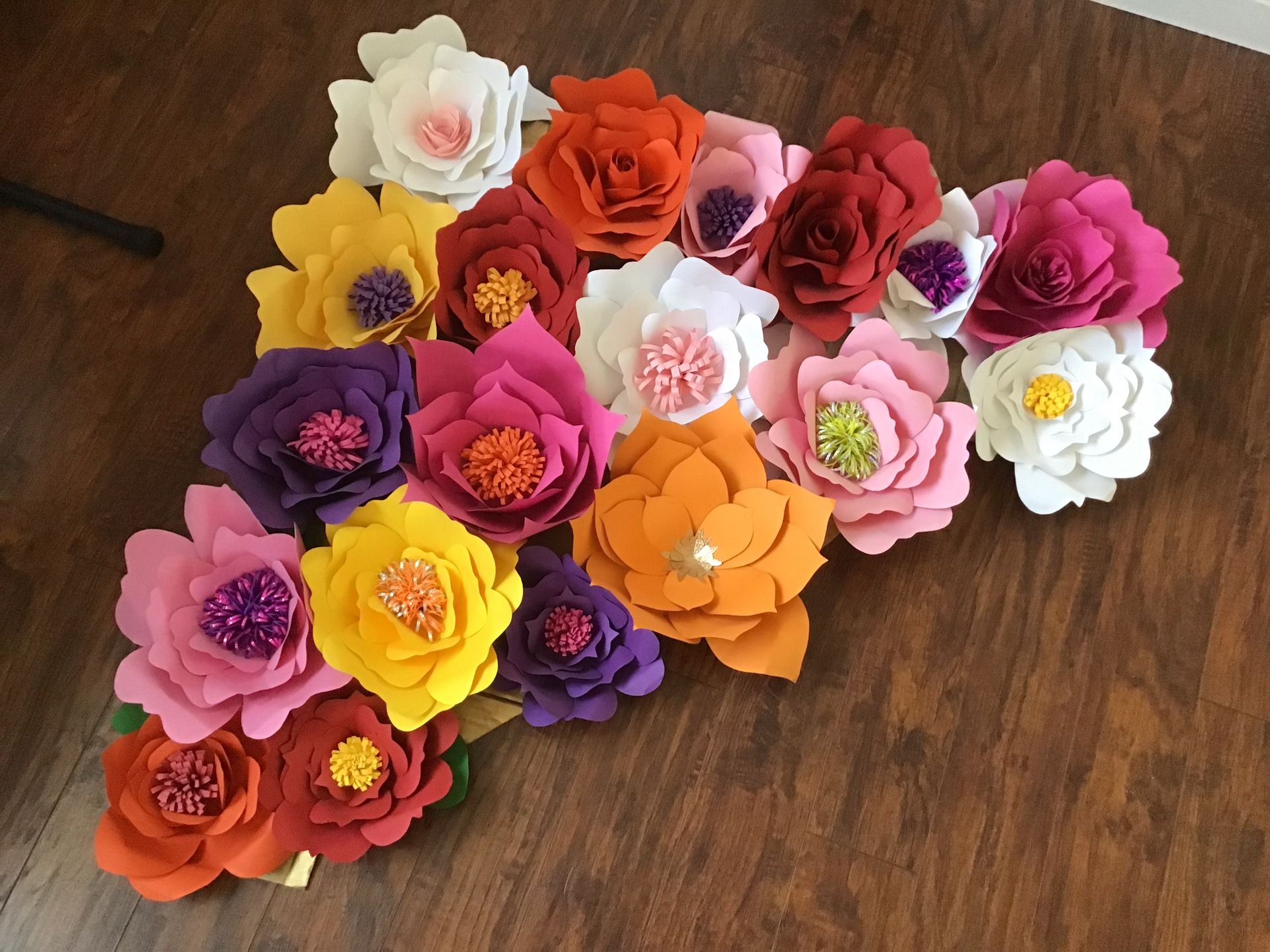 Paper flower backdrop/ party decorations
