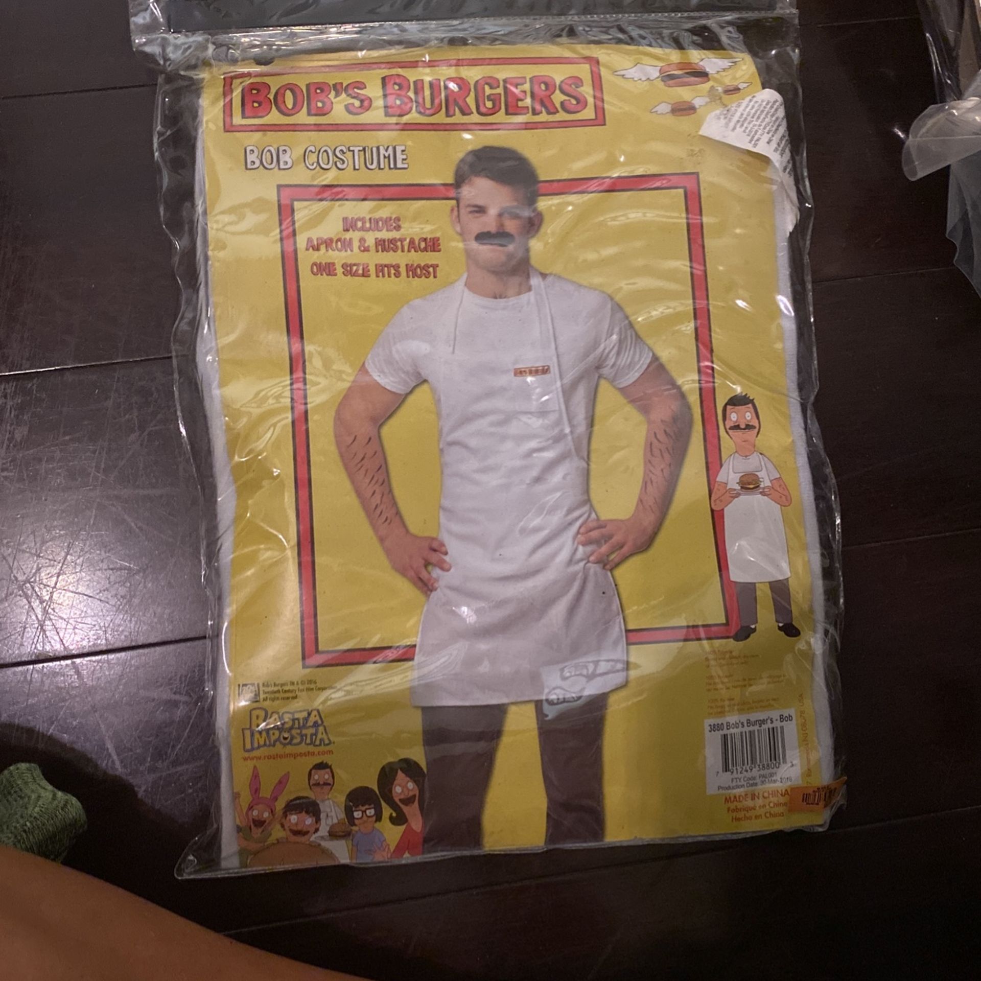 Brand New Bob’s Burgers Costume Apron And Mustache 
