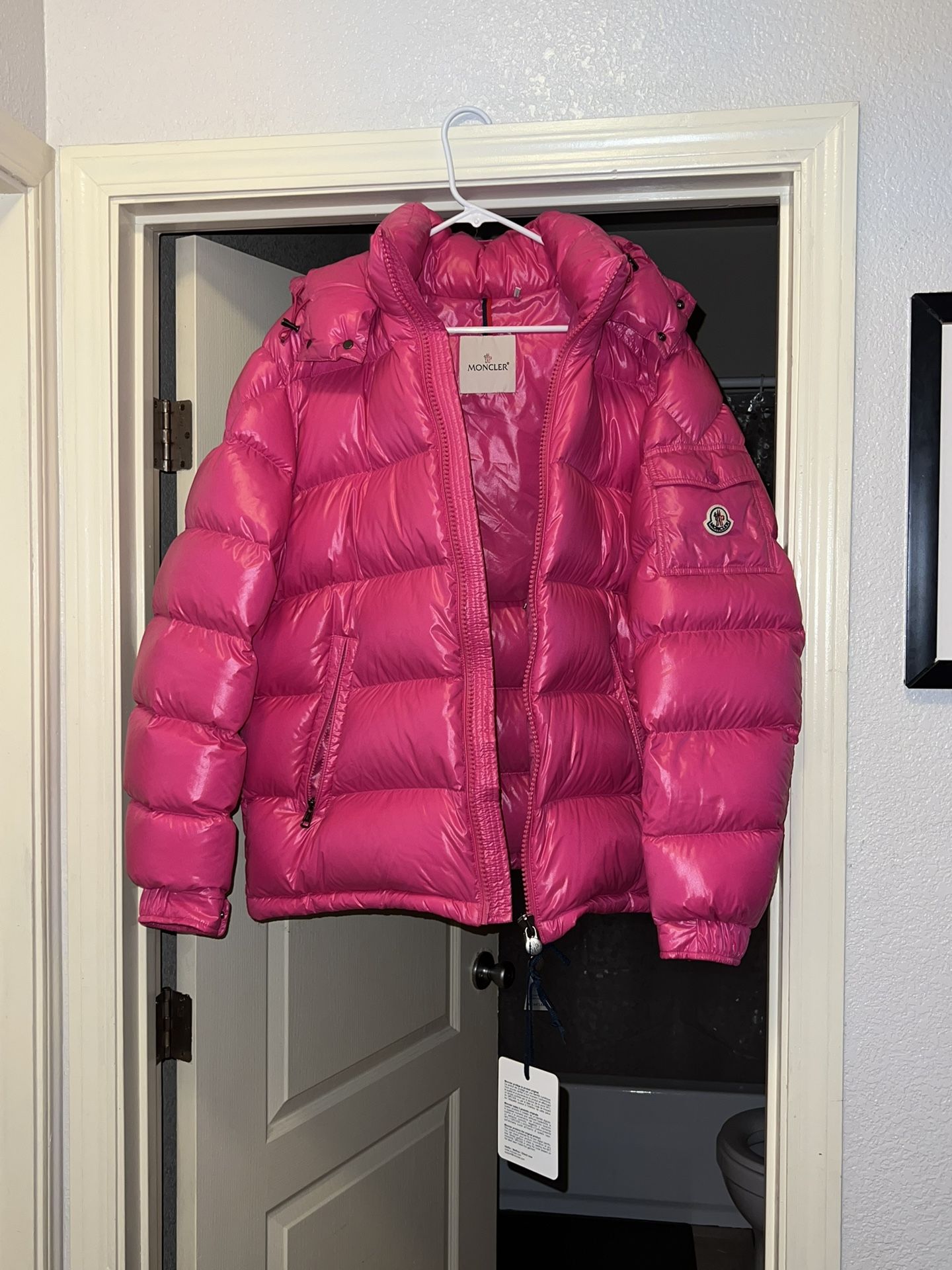 Moncler Pink Maya Guibbotto Bubble Jacket