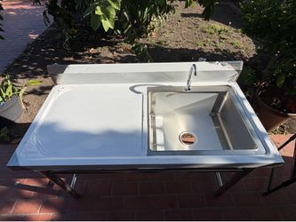 Stainless steel prep sink