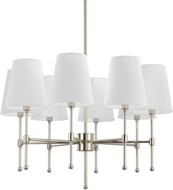 Park Harbor PHHL6088PN Beatty 8 Light 32" Wide Empire Style Chandelier - Nickel