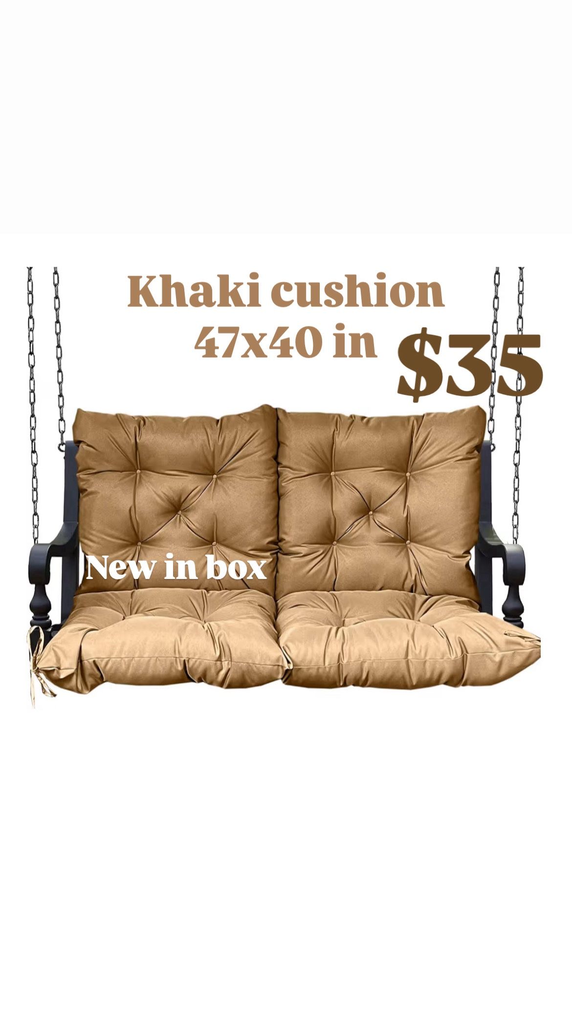 Porch Swing Cushion with Backrest - Waterproof 5” Thickened, All-Weather Outdoor Cushion for 2-3 Seater Swings, Heavy-Duty Quick-Dry Fabric with Right