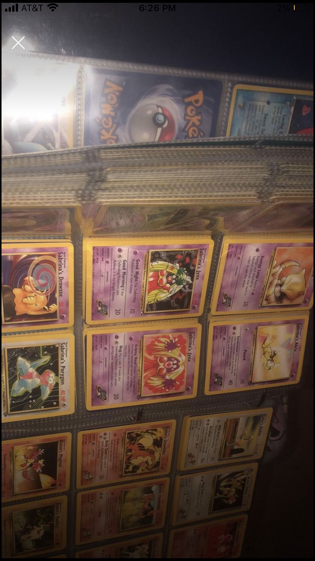 Moderately played lightly Played Pokemon Card