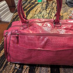 Duffle Bag Karma Bag Color Pink Snake Skin Like Like New Very Big Bag
