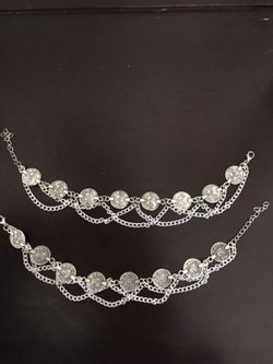 Set of Coin Tassel boot or Ankle Chain