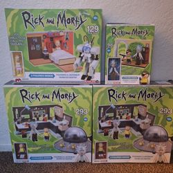New Rick ad Morty McFARLANE Toys Construction Set. Lot of 4.