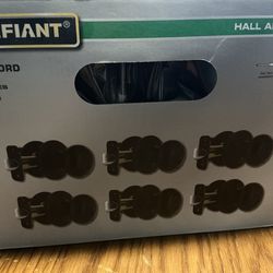Defiant Matte black hall and closet door handles box of six