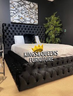 New Queen bed frame with mattress