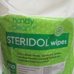 HANDY CLEAN STERIDOL WIPES, 800 WIPES/BAG

