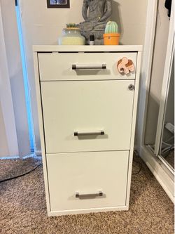 Three drawer filing cabinet
