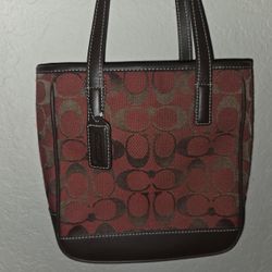Small Burgundy Coach Bag