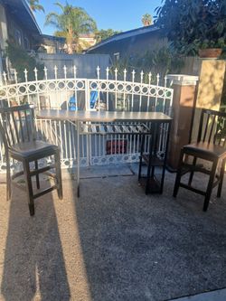 Bar Table with Two Bar Stools Set