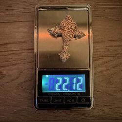 Moissanite Rose Cross Pendant 925