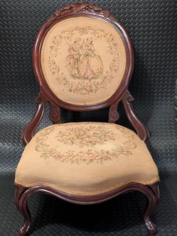 Early 20th Century Louis XVI Style Walnut Needlepoint Arm Chair or Bergere Chair