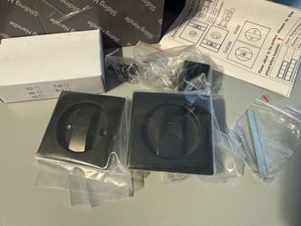 Pocket door lock hardware - Matte Black - one set - Brand New- Never used