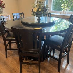 Black Table With 6 Chairs