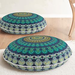 Floor Pillows (Set of 2) - 32" All Purpose - Round - Codi Large Bohemian