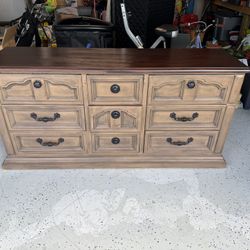 Large 9 drawer Dresser solid wood. Originally bought from echo at the beach.