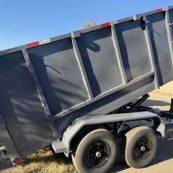 New 8x4x12 Scissor Lift Hydraulic Dump Trailer With Gift 🎁 