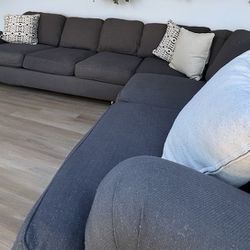 Extra Large Gray Sectional Couch - Delivery 