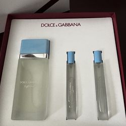 Dolce and Gabbana light blue perfume set